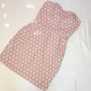 Pink Strapless Dress with Pockets New Without Tags